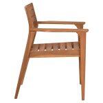 Πολυθρονα Bozzy HM9935 Μασιφ Ξυλο Teak Σε Φυσικο 58x61x80,5υ - Image 4
