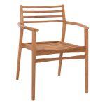 Πολυθρονα Moosen HM9936 Μασιφ Ξυλο Teak Σε Φυσικο 59x60x78,5υ