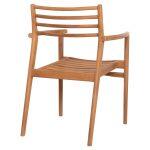 Πολυθρονα Moosen HM9936 Μασιφ Ξυλο Teak Σε Φυσικο 59x60x78,5υ - Image 5