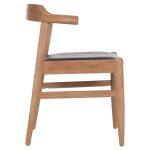 Πολυθρονα Cersei HM9946.01 Rubberwood Σε Light Oak & PU Σε Μαυρο 57x53x72υεκ - Image 4