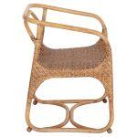 Πολυθρονα Relik Εσωτ. Χωρων HM9955.02 Φυσικο Rattan-Καρυδι Χρωμα 60x57x79υεκ. - Image 4