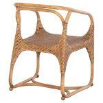 Πολυθρονα Relik Εσωτ. Χωρων HM9955.02 Φυσικο Rattan-Καρυδι Χρωμα 60x57x79υεκ. - Image 5