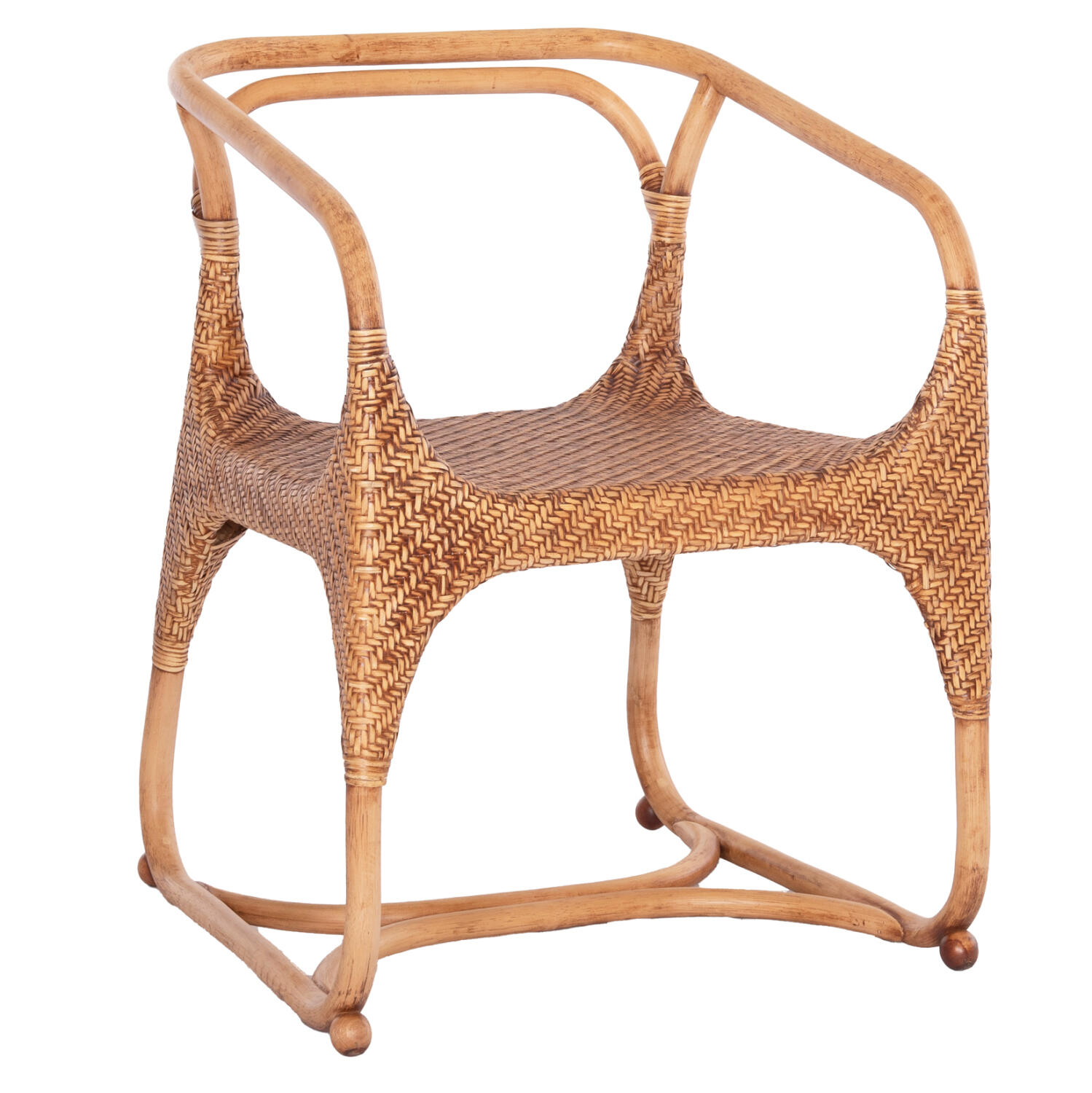 polythrona-fb9995502-fysiko-rattan-karyd Πολυθρονα Relik Εσωτ. Χωρων HM9955.02 Φυσικο Rattan-Καρυδι Χρωμα 60x57x79υεκ. - Image 1