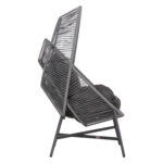 Πολυθρονα-Φωλια Ruler HM6506.01 Γκρι Μεταλλο-P.e.rattan-Μαξιλαρια 90x85x154υεκ - Image 4