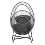 Πολυθρονα-Φωλια Ruler HM6506.01 Γκρι Μεταλλο-P.e.rattan-Μαξιλαρια 90x85x154υεκ - Image 6