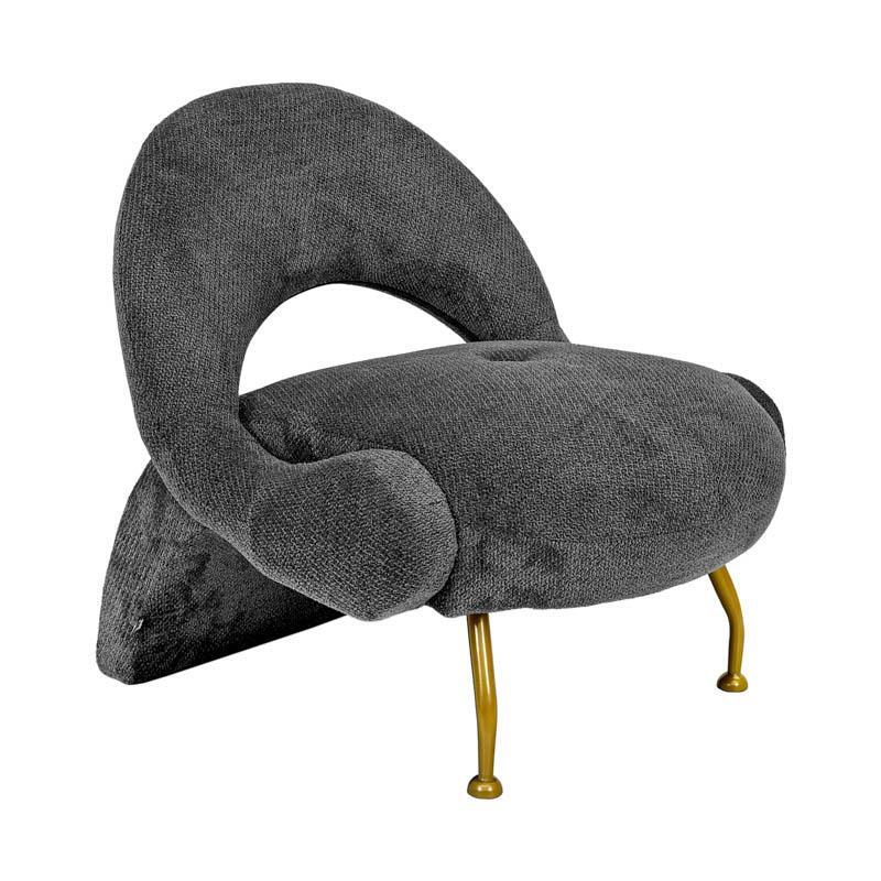polythrona-fylliana-fl6654-anthraki-chroma-chryso-metalliko-podi-80x86x81ek1770277811 Πολυθρονα Fylliana FL6654 Ανθρακι Χρωμα Χρυσο Μεταλλικο Ποδι 80x86x81εκ - Image 1