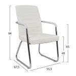 Πολυθρονα Daley HM1021.02 Λευκη 55,5x67,5x94 Εκ. - Image 2