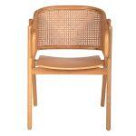 Πολυθρονα Kenlee HM9872 Φραξινος Και Φυσικο Rattan Rattan Σε Φυσικο 57,5x55x81yεκ. - Image 3
