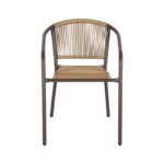 Πολυθρονα Κηπου Fyllianna FL11465 Απο Συνθετικο Rattan Mε Μεταλλικο Σκελετο Καφε Χρωμα 54x63x74εκ - Image 2