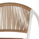 Πολυθρονα Κηπου Fyllianna FL11465 Απο Συνθετικο Rattan Mε Μεταλλικο Σκελετο Λευκο Χρωμα 54x63x74εκ - Image 4