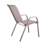 Πολυθρονα Κηπου Fylliana FL5001 Χρωμα Μπεζ Με Γκρι Textilene 72x55x92εκ - Image 3