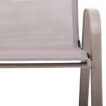 Πολυθρονα Κηπου Fylliana FL5001 Χρωμα Μπεζ Με Γκρι Textilene 72x55x92εκ - Image 6