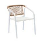 Πολυθρονα Κηπου Fylliana Tangier Λευκο Χρωμα 57x61x75εκ