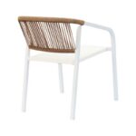 Πολυθρονα Κηπου Fylliana Tangier Λευκο Χρωμα 57x61x75εκ - Image 4