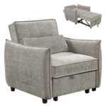 Πολυθρονα-Κρεβατι Oryn HM3307.03 Μπεζ Υφασμα 89x85x84υεκ.