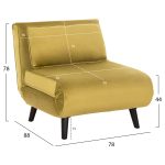 Πολυθρονα Κρεβατι Braxton HM8425.23 Βελουδο Λαδι 78x88x78υεκ. - Image 2
