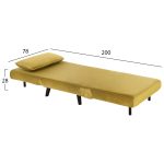 Πολυθρονα Κρεβατι Braxton HM8425.23 Βελουδο Λαδι 78x88x78υεκ. - Image 3