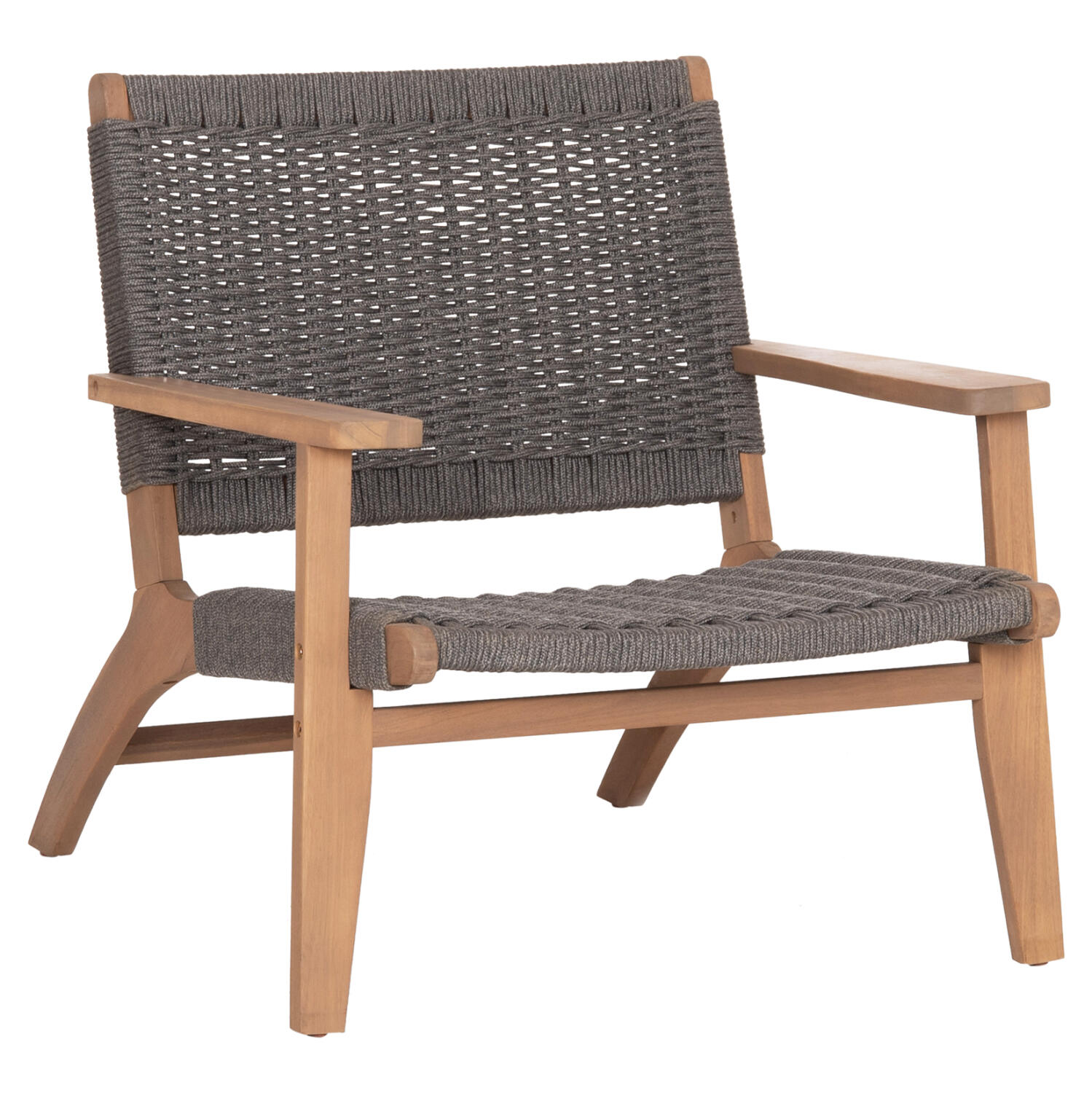 polythrona-lounge-fb9624102-xylo-akakias Πολυθρονα Lounge Monter HM6241.02 Ξυλο Ακακιας Φυσικο-Σχοινι Γκρι 63.5x60x69υεκ - Image 1