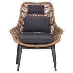 Πολυθρονα Lounge Με Υποποδιο Remvazzo HM6561.01 Αλουμινιο Γκρι--Wicker 90x85x96υεκ - Image 3