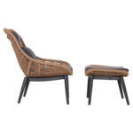 Πολυθρονα Lounge Με Υποποδιο Remvazzo HM6561.01 Αλουμινιο Γκρι--Wicker 90x85x96υεκ - Image 4