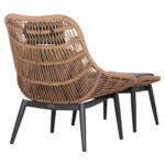 Πολυθρονα Lounge Με Υποποδιο Remvazzo HM6561.01 Αλουμινιο Γκρι--Wicker 90x85x96υεκ - Image 5