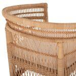 Πολυθρονα Malawi HM9635.04 Ξυλο Μαονι Επενδυση Rattan Λευκο Μαξιλαρι Καθισματος 80x70x86υεκ. - Image 9