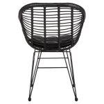 Πολυθρονα Με Μαξιλαρι Μεταλλικη Allegra HM5450.32 Με Wicker Μαυρο 58x59x82υεκ. - Image 6