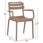 Πολυθρονα Πολυπροπυλενιου Philly HM6123.06 Μπεζ 58,5x49x83,5υεκ. - Image 2