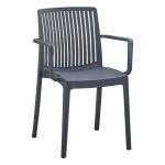 Πολυθρονα Πολυπροπυλενιου Ida HM6127.03 Γκρι 53x50x82υεκ.