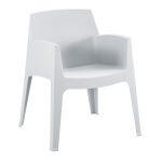 Πολυθρονα Πολυπροπυλενιου Sleek HM6370.01 Λευκη 68x63x82,5υεκ.