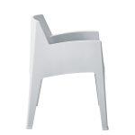 Πολυθρονα Πολυπροπυλενιου Sleek HM6370.01 Λευκη 68x63x82,5υεκ. - Image 4