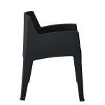 Πολυθρονα Πολυπροπυλενιου Sleek HM6370.02 Μαυρη 68x63x82,5υεκ. - Image 4