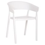 Πολυθρονα Πολυπροπυλενιου Perfoe HM5941.01 Λευκη 56x50x73υεκ.