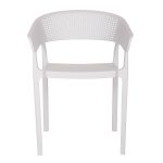 Πολυθρονα Πολυπροπυλενιου Perfoe HM5941.01 Λευκη 56x50x73υεκ. - Image 3