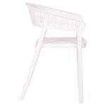 Πολυθρονα Πολυπροπυλενιου Perfoe HM5941.01 Λευκη 56x50x73υεκ. - Image 4