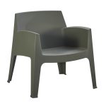 Πολυθρονα Πολυπροπυλενιου Lounge Sleek HM6365.05 Dark Olive Green 62x68x73υεκ.