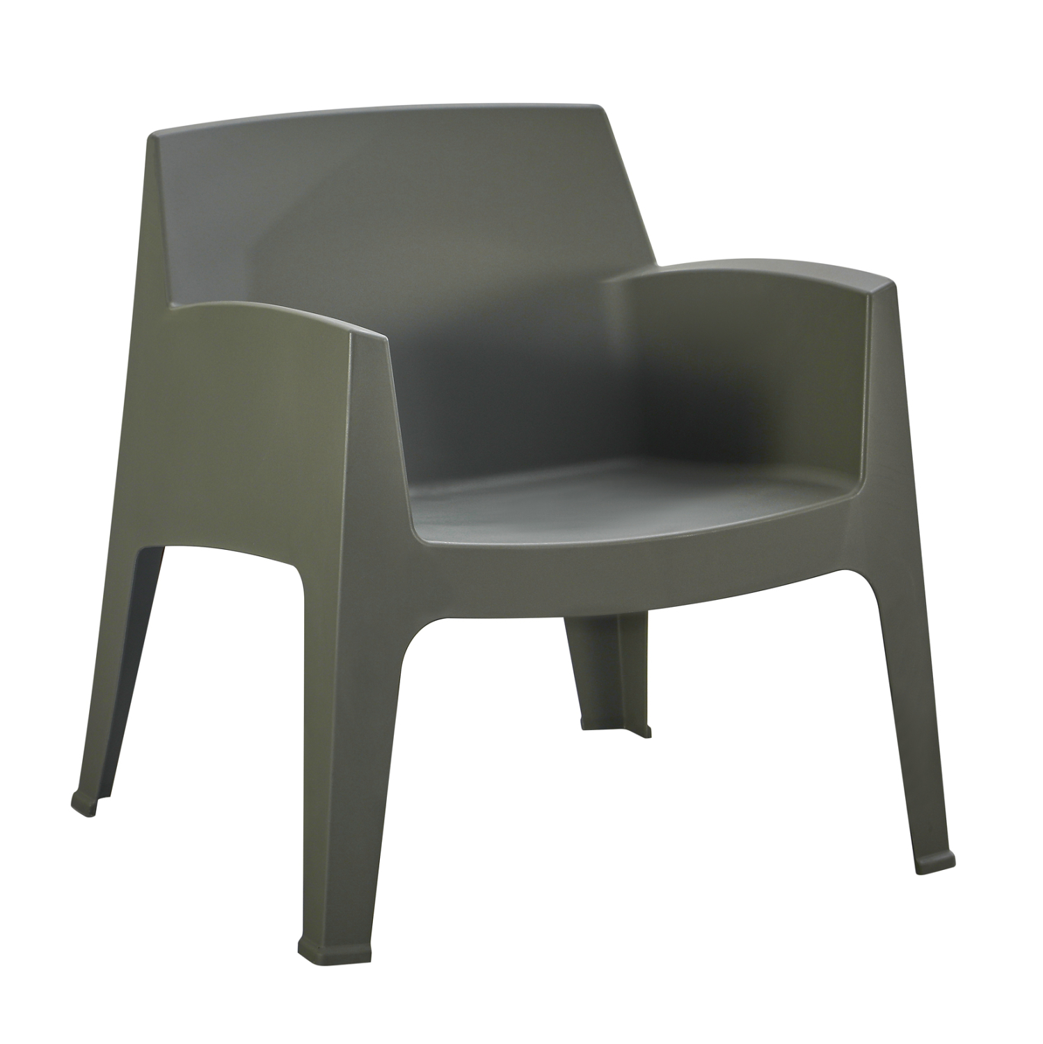 polythrona-polypropylenioy-lounge-fb9636 Πολυθρονα Πολυπροπυλενιου Lounge Sleek HM6365.05 Dark Olive Green 62x68x73υεκ. - Image 1
