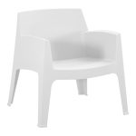 Πολυθρονα Πολυπροπυλενιου Lounge Sleek HM6365.01 Λευκο 62x68x73υεκ.