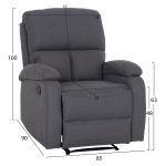 Πολυθρονα Relax Dioni HM3296.01 Γκρι Υφασμα 85x90x100υεκ. - Image 2