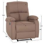 Πολυθρονα Relax Dioni HM3296.03 Μπεζ Υφασμα 85x90x100υεκ. - Image 2