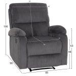Πολυθρονα Relax Dioni HM3296.11 Γκρι Ριγε Υφασμα 85x90x100υεκ. - Image 2
