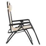 Πολυθρονα Relax Companion HM5095.12 Μπεζ Textilene-Μαυρο Μεταλλο 67x145x110υεκ. - Image 5