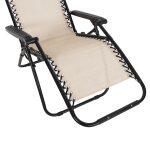 Πολυθρονα Relax Companion HM5095.12 Μπεζ Textilene-Μαυρο Μεταλλο 67x145x110υεκ. - Image 9