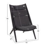 Πολυθρονα Relax Remus HM6642.01 Αλουμινιο Ανθρακι-Σχοινι Olefin Ανθρακι 63x87x94υεκ. - Image 2