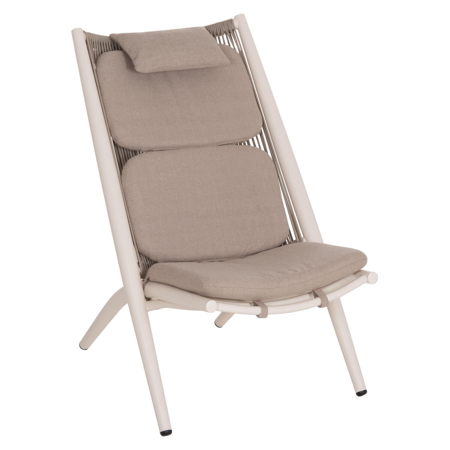 polythrona-relax-fb9664202-aloyminio-ley Πολυθρονα Relax Remus HM6642.02 Αλουμινιο Λευκο-Σχοινι Olefin Μπεζ 63x87x94υεκ. - Image 1