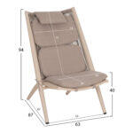 Πολυθρονα Relax Remus HM6642.04 Αλουμινιο Σαμπανι-Σχοινι Olefin Μπεζ 63x87x94υεκ. - Image 2