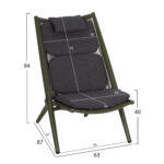 Πολυθρονα Relax Remus HM6642.07 Αλουμινιο & Σχοινι Olefin Σε Olive Green 63x87x94υεκ - Image 2
