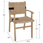 Πολυθρονα Band Rubberwood Και Σχοινι 62,5x60x88yεκ.hm9324.01 - Image 10