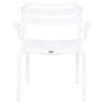 Πολυθρονα Σαλονιου Πολυπροπυλενιου Korver HM6333.01 Λευκη 63.5x65x76υεκ. - Image 15