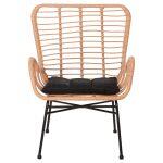 Πολυθρονα Στυλ Μπερζερας Allegra HM5704.11 P.e.rattan Μπεζ-Μαυρο Μεταλλο 66x59x90υεκ. - Image 3